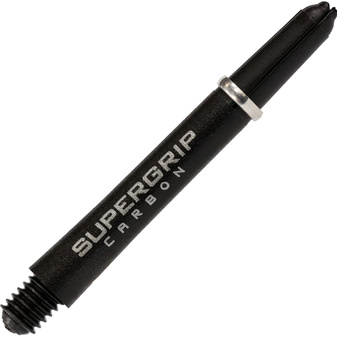 Harrows Supergrip Carbon Fiber Dart Shafts With Rings - Silver