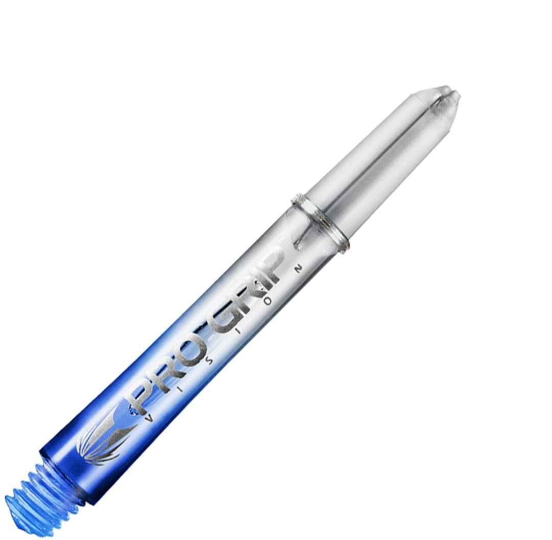 Target Pro Grip Vision Dart Shafts - Clear Blue