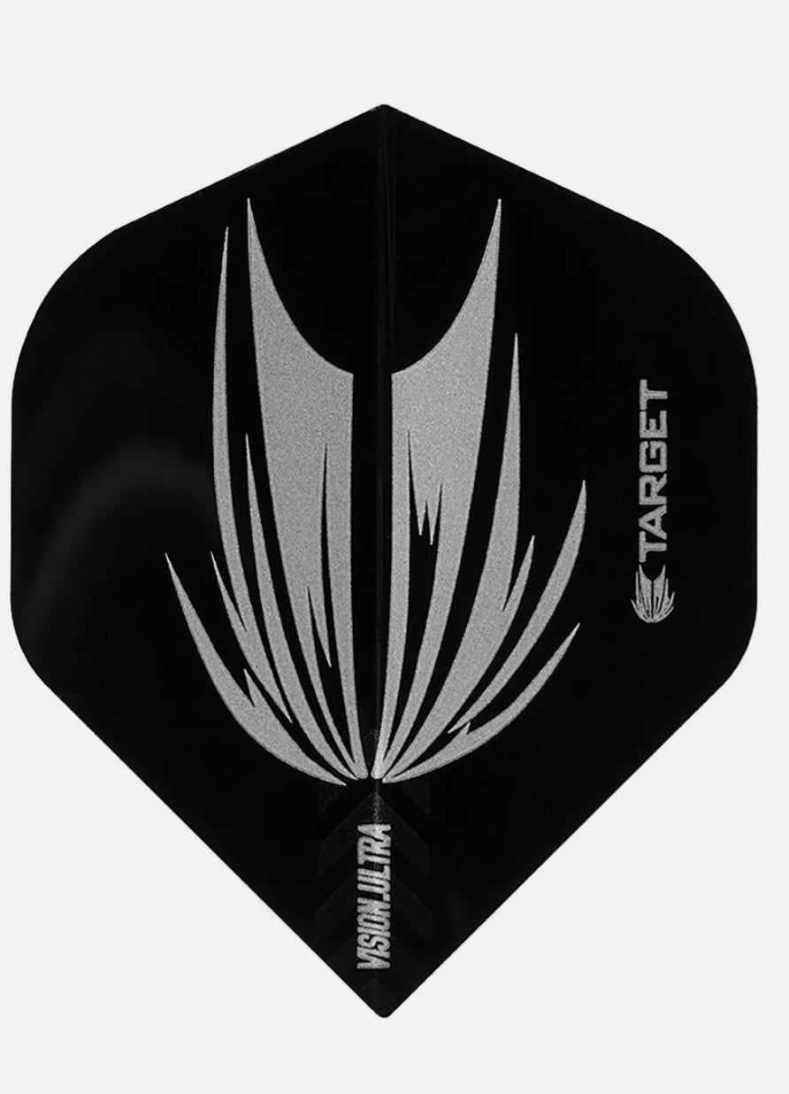 Target Raptor Darts Target Vision Ultra White & Black Standard Shape Dart Flights – Raptor ...