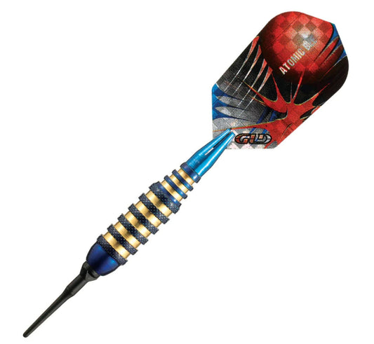 GLD Atomic Bee Soft Tip Darts - Blue 16gm
