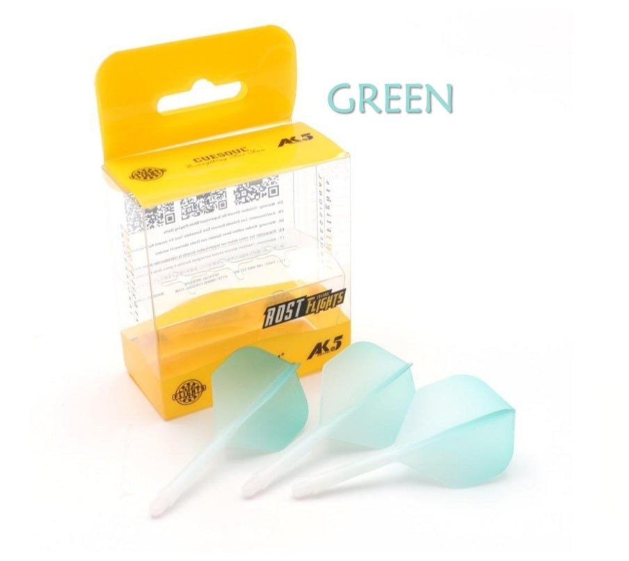 Standard Integrated dart Flight, Gradation -Light Green