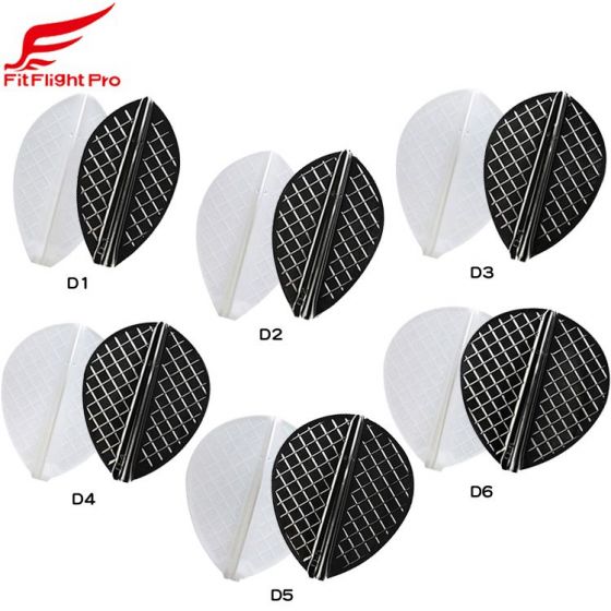 Fit Flight Pro Dart Flights - D Series Black