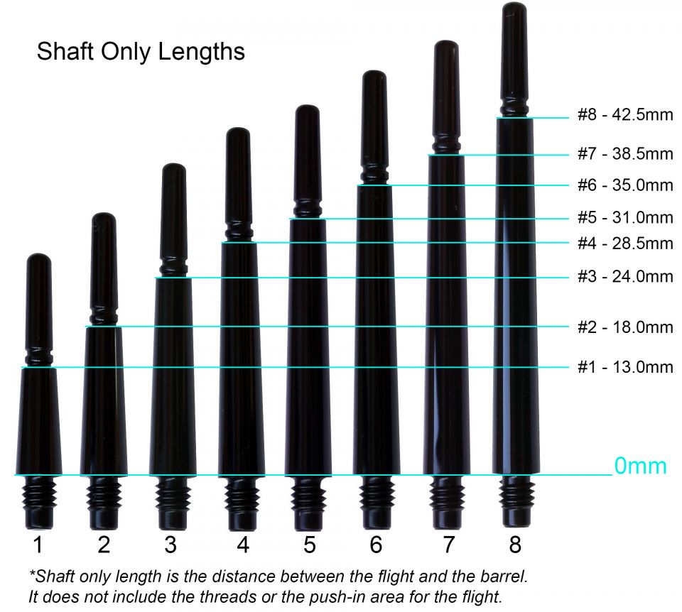 FIT FLIGHT CARBON SLIM SPINNING DART SHAFTS